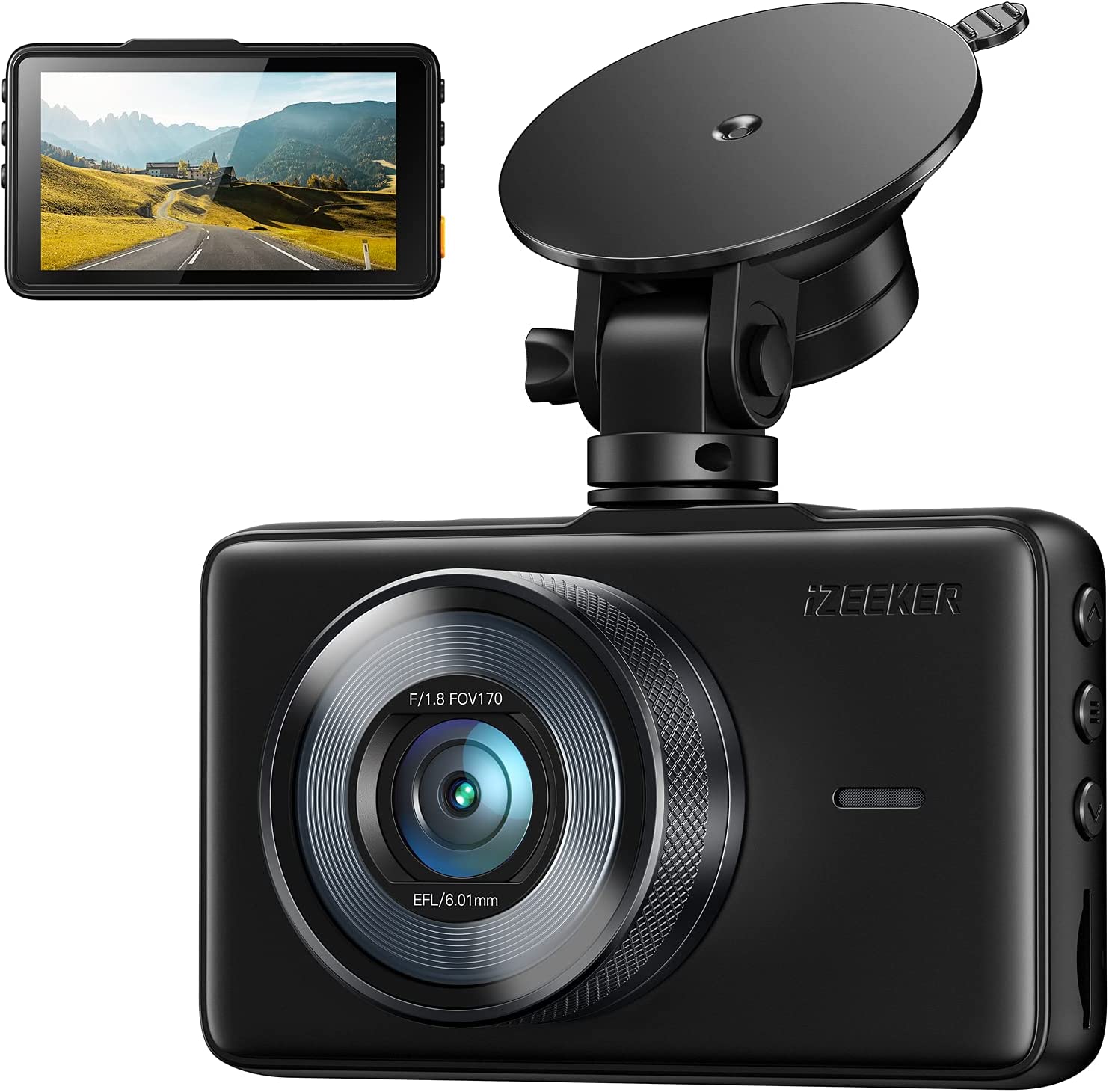 apeman 1080P FHD 3 Inch Car Camera 170° Wide Angle Screen Dash Cam