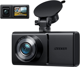 iZEEKER 4K Dash Cam Front and Rear Wi-Fi GPS, 4K+1080P Dual Dash Camera for  Cars, 3'' IPS Touchscreen, WDR, Night Vision, Parking Mode, G-Sensor, 2
